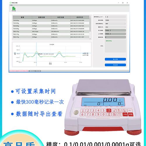 高精度实验分析天平千分之一接电脑实时记录称重数据电子秤带232