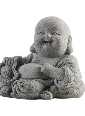 复古观音如来小摆件青砂石茶宠鱼缸造景装饰客厅酒柜电视柜送礼品