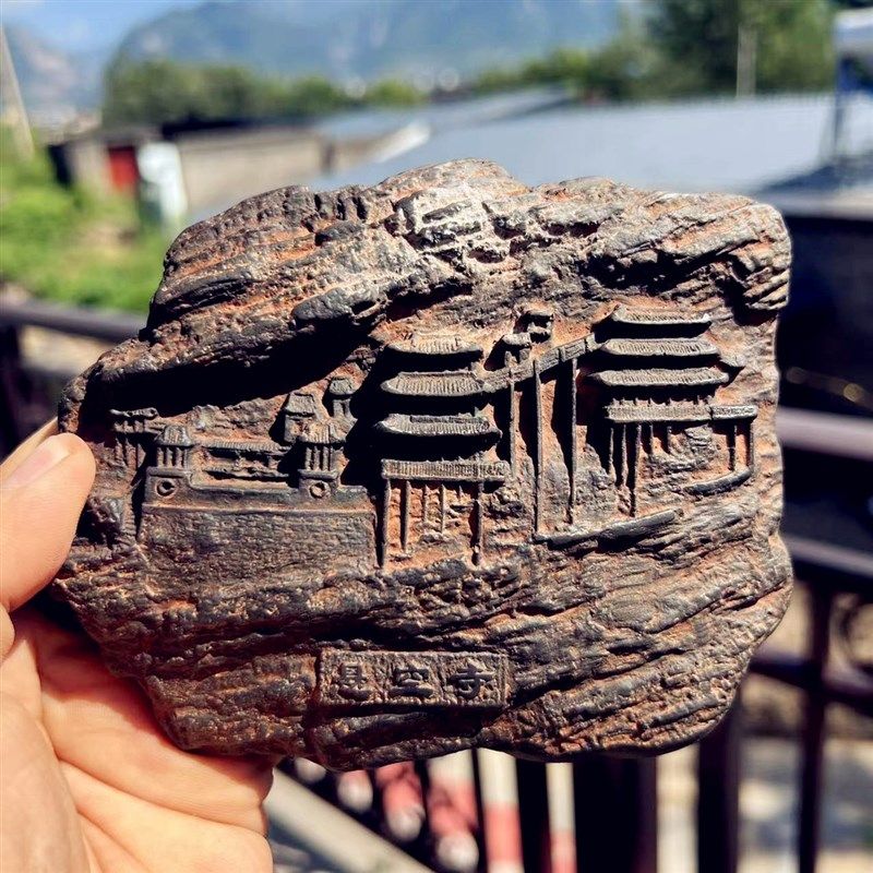 黑神话悟空周边山西取景悬空寺非遗砖雕佛像摆件文房镇纸文创礼品 - 实物图