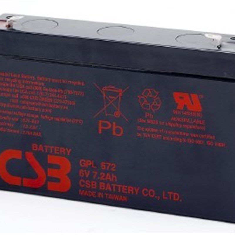 现货CSB GPL672 6V7.2AH电子仪器/电子秤/进口设备/玩具车用电池