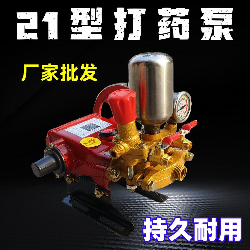 21型三缸柱塞泵农用小型打药机水泵喷雾枪果树园林机动喷雾器喷头