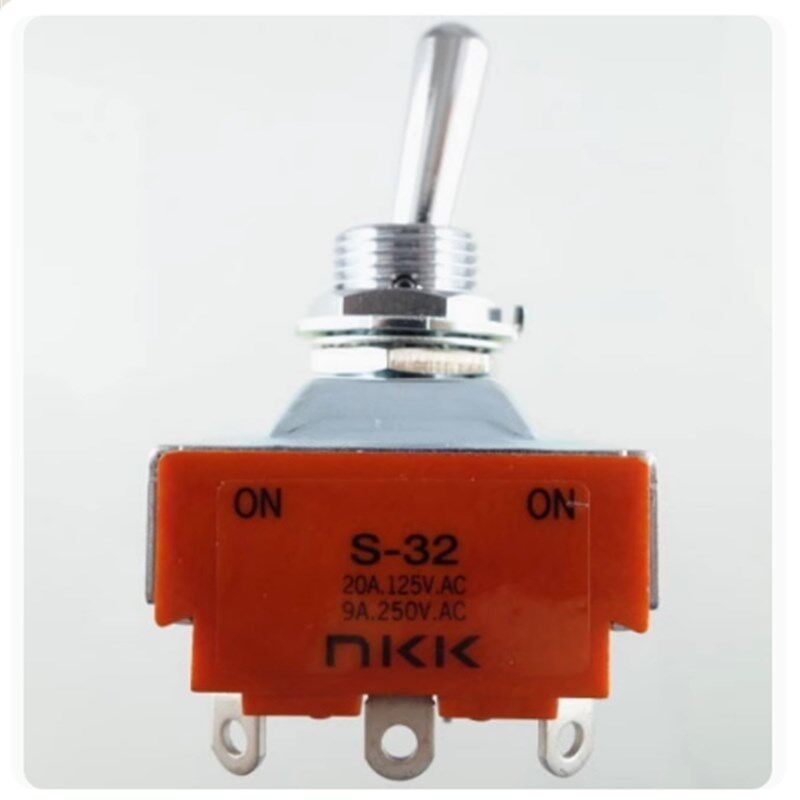 进口日本NKK钮子开关S-32 S-33-S-38摇头开关9脚3路2挡3挡自复位