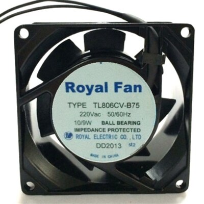 原装日本Royal Fan 8CM 8038 220V 10/9W散热风扇TL806CV-B75静音