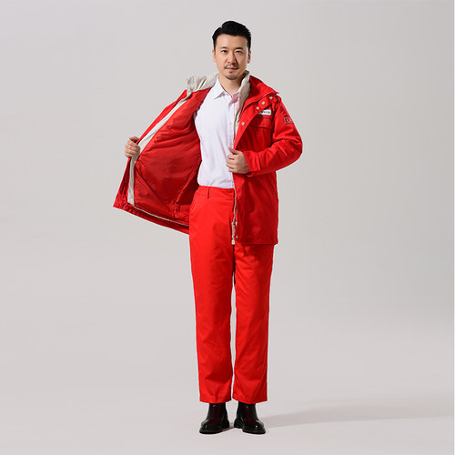 中石油冬季棉服2022款油田大衣加厚套装工作服防静电工厂车间保暖