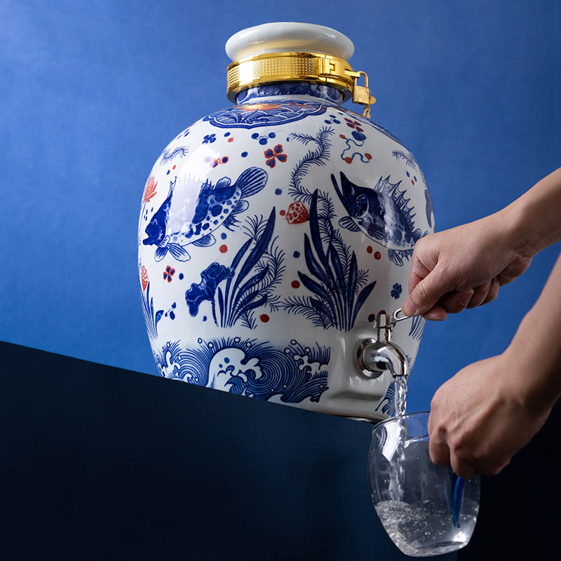 景德镇陶瓷酒坛子酿酒坛10斤20斤30斤50斤装家用密封酒罐泡酒瓶