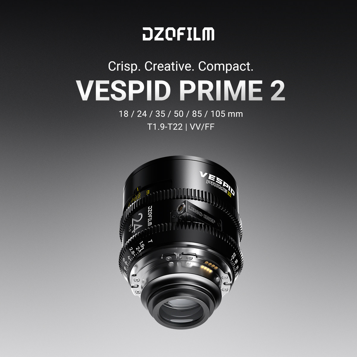 DZOFILM东正Vespid PrimeII玄蜂2代全画幅大光圈定焦电影镜头PL口