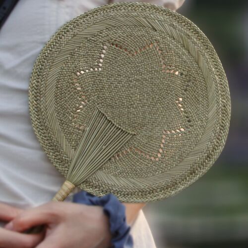 蒲扇纯手工编织古风扇子团扇夏季儿童驱蚊老式手摇流苏扇