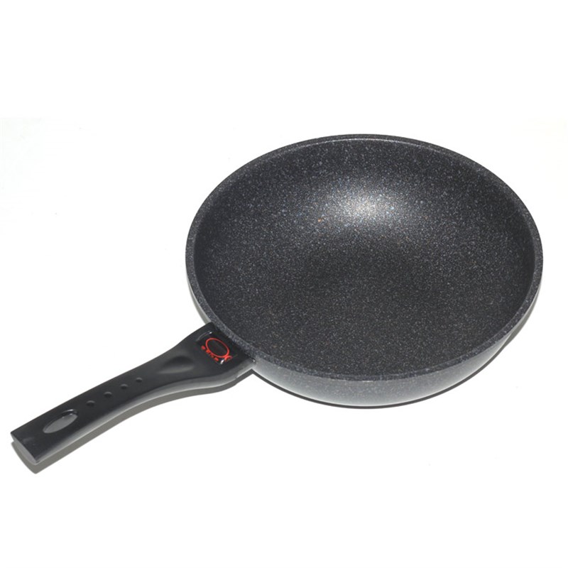 韩国不粘锅麦饭石无油烟养生炒锅 超轻炒菜锅电磁炉通用炒勺 家用