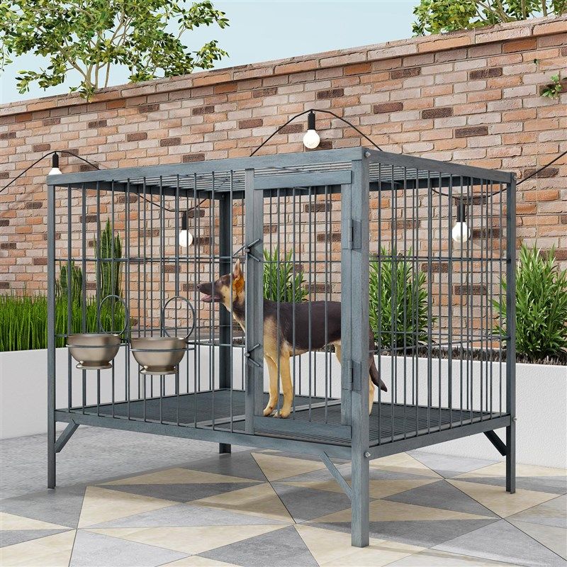 狗笼子大型犬加粗加厚德牧马犬耐咬实心钢筋狗场狗笼大型定做包邮