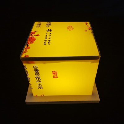 方形河灯水灯水上灯笼中秋节复古河灯船水漂防水漂流灯船配电子灯