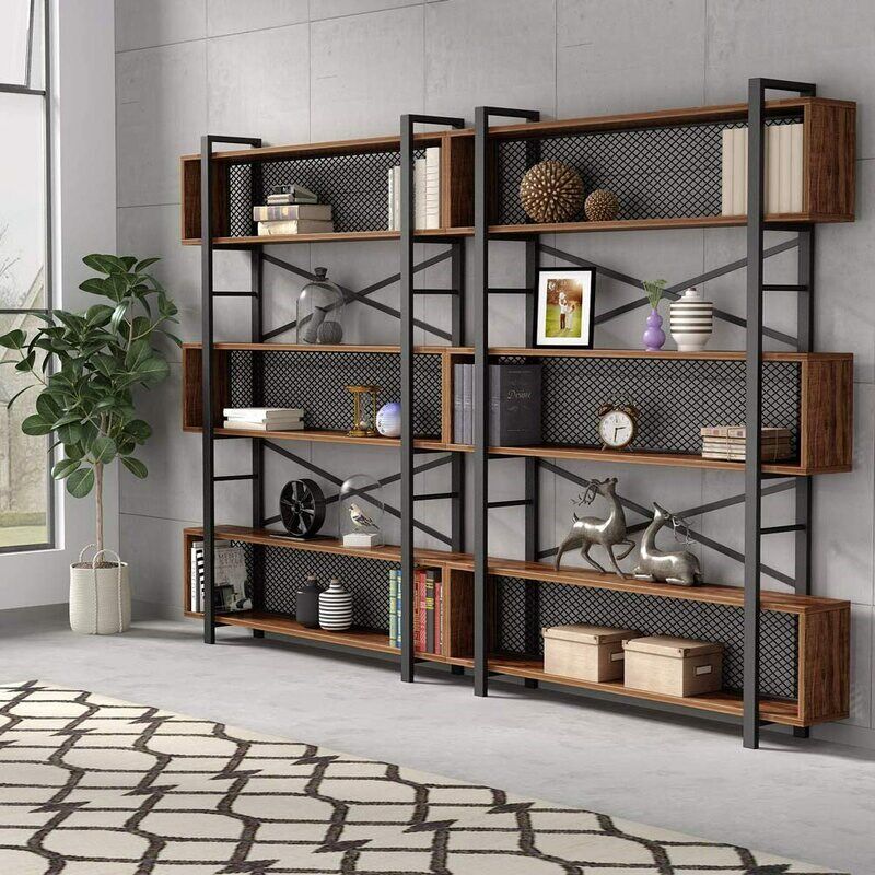 北欧书架家用手办陈列架网红置物架格架书柜客厅美式乡村复古
