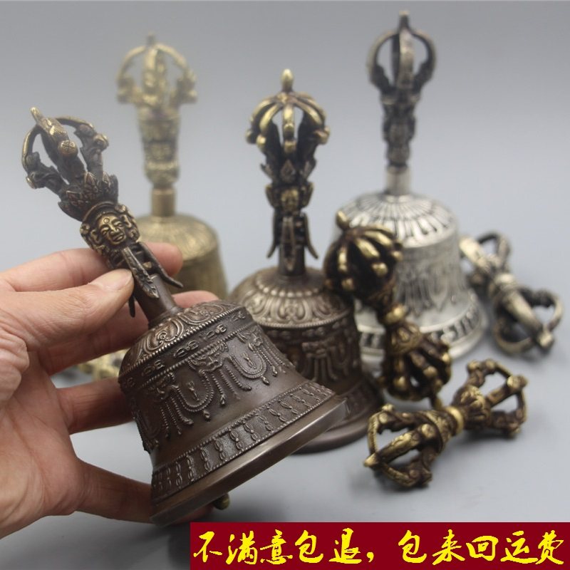 金刚铃杵拉萨西藏民族乐器尼泊尔手工纯铜九五股摇铃法铃碰钟唤醒