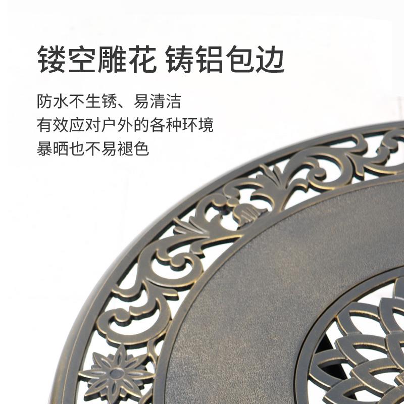 户外铸铝桌椅别墅花园庭院露台防水防晒阳台休闲室外铁艺圆桌组合