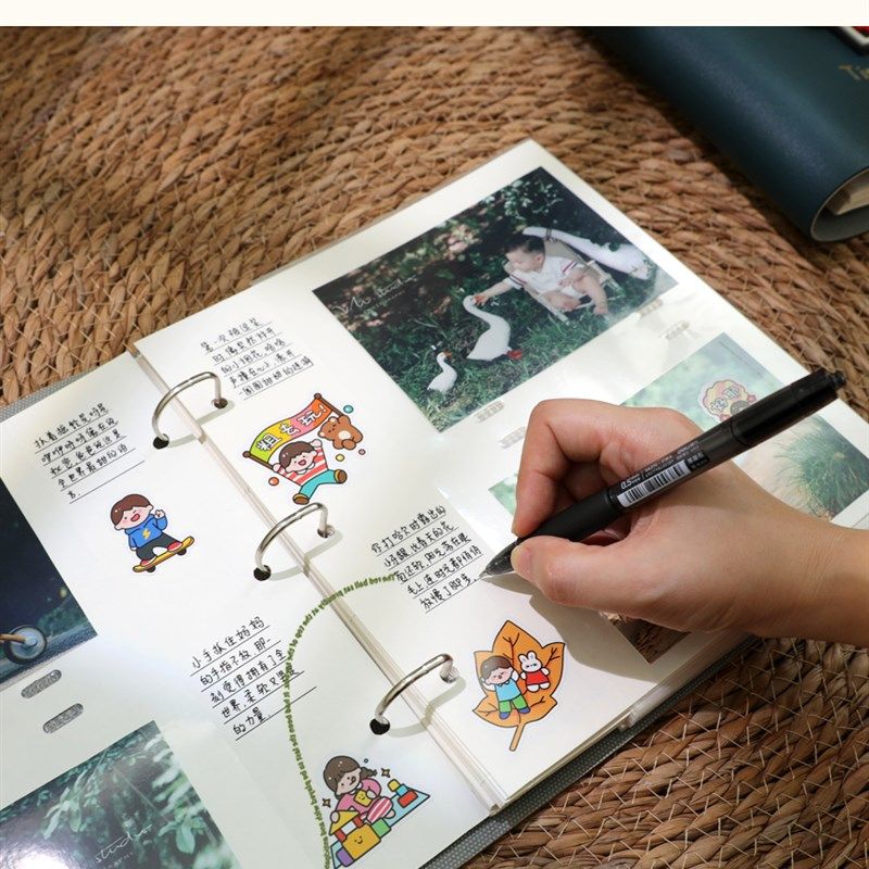 相册纪念相册插页式DIY 6寸婴儿成长记录相册5寸儿童家庭相册版本