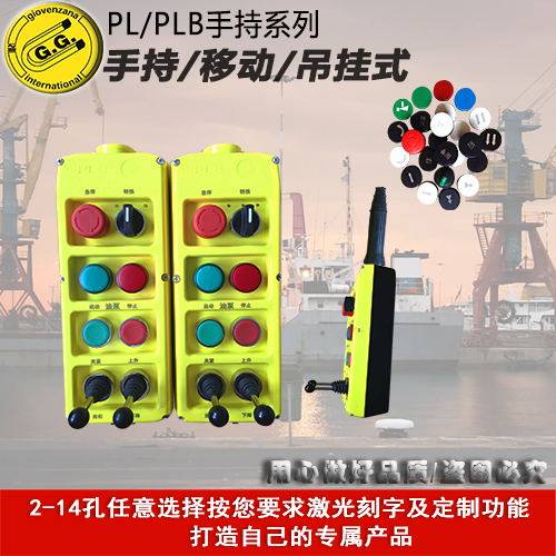 双排按钮盒/双排8孔操作盒/ PLB08K手电门/8孔悬挂盒/吊挂式按钮