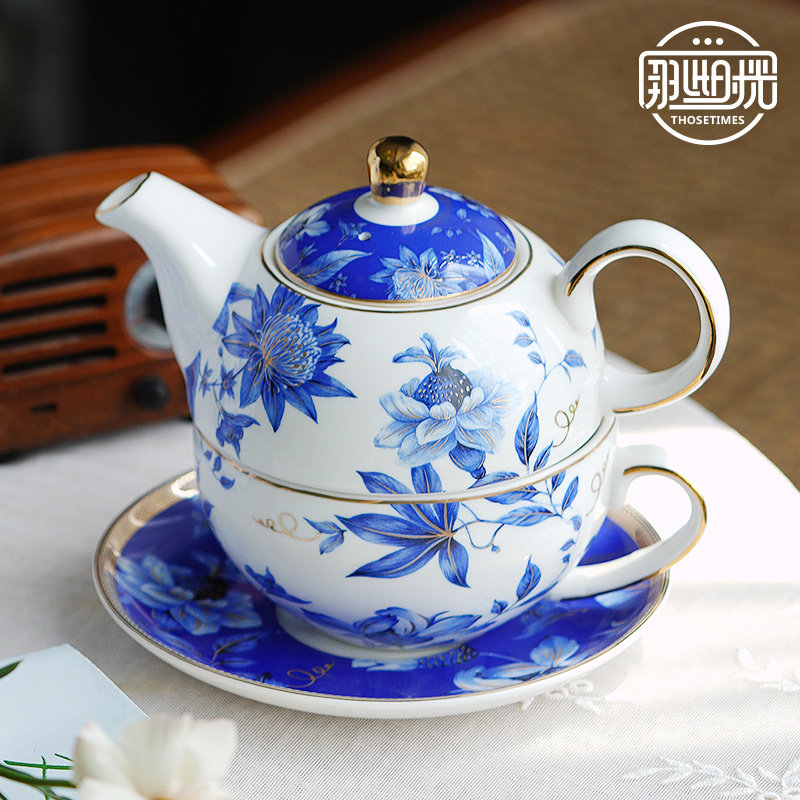 下午茶具茶杯套装 英式青花子母壶 欧式茶壶一壶T一杯一人饮花茶
