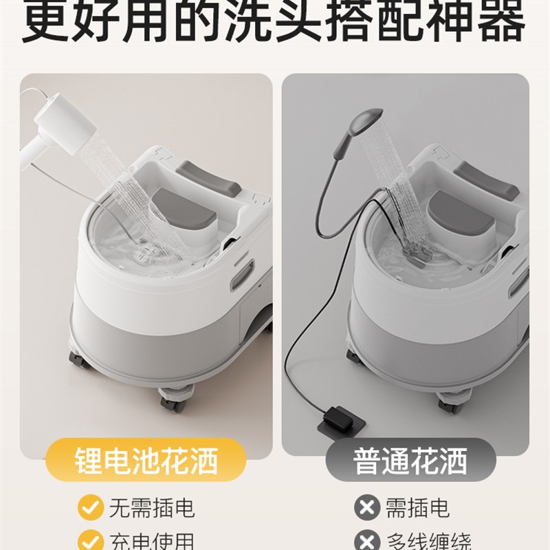 洗头盆孕妇躺着洗头神器月子家用平躺式在家卧床病人老年人泡头盆