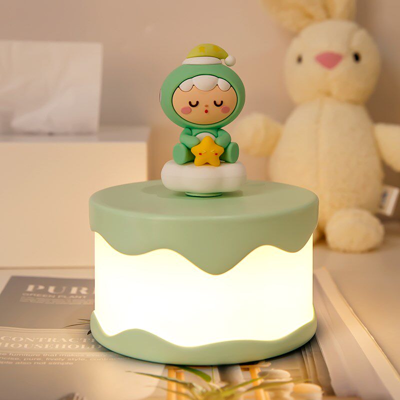 可爱女生小夜灯卧室柔光睡眠不插电儿童伴睡床头台灯治愈生日礼物