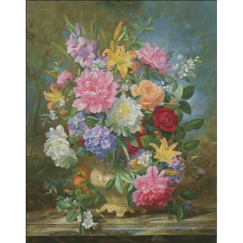 【ZZ5263-油画繁花(大版)】十字绣2024新款自己绣手工客厅餐厅