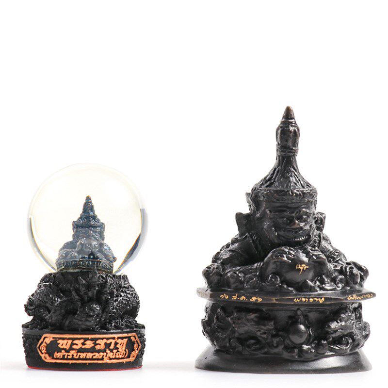 泰国佛牌 拉胡 铜制摆件 拉壶拉祜 水晶球