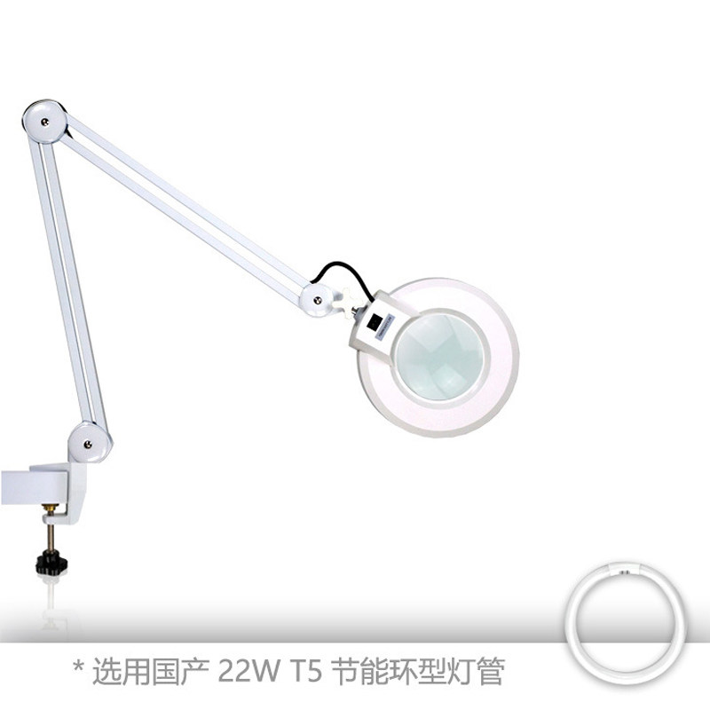 智塑夹台式放大镜台灯 带灯老人阅读维修 电子10X 20X倍高倍高清