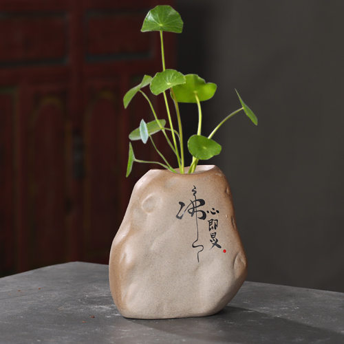水培花盆花瓶花器陶瓷水养植物绿萝粗陶家用客厅摆件插花器皿创意