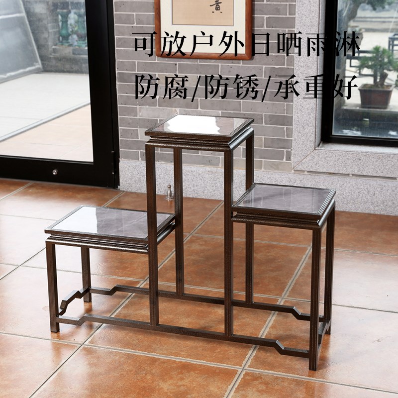 铝合金落地式花架子户外盆景架多肉架阳台植物架室内客厅绿萝架