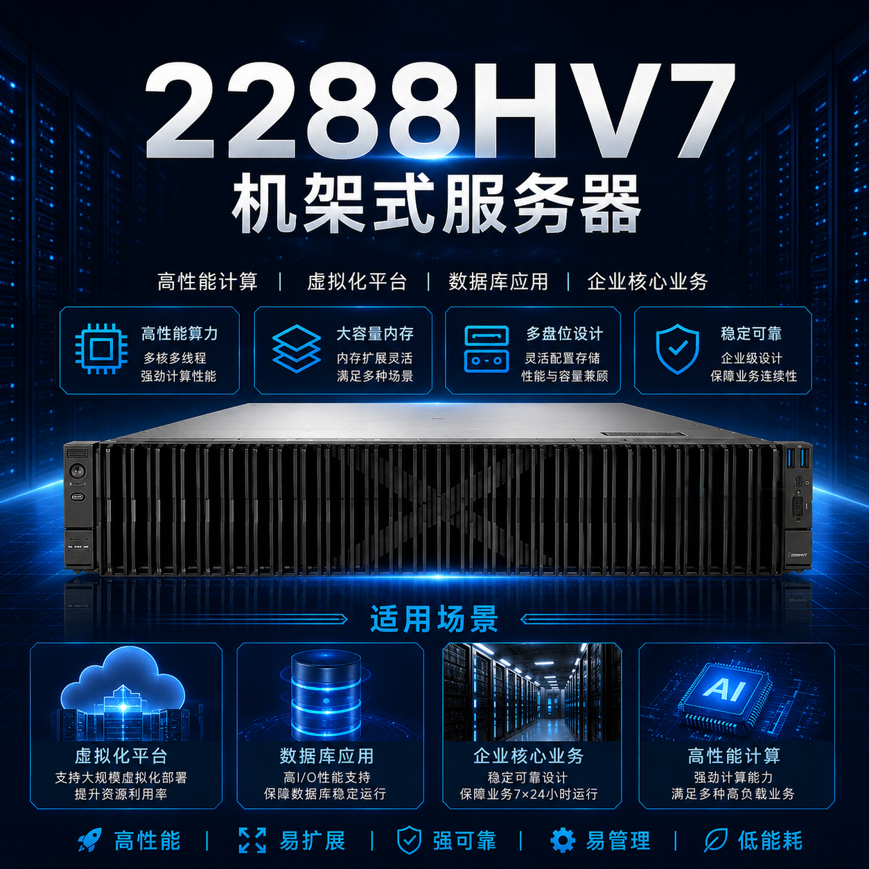 超聚变2288HV7机架式无盘工作站