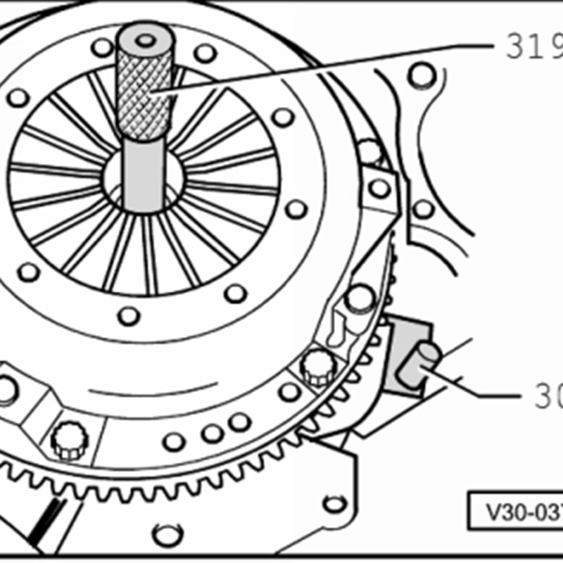 VW3190A 大众 奥迪 专用工具离合器盘定心轴离合器对孔工具中心轴