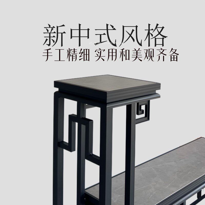铝合金古典高低架盆景架新中式园林绿植室内户外阳台花架子高端