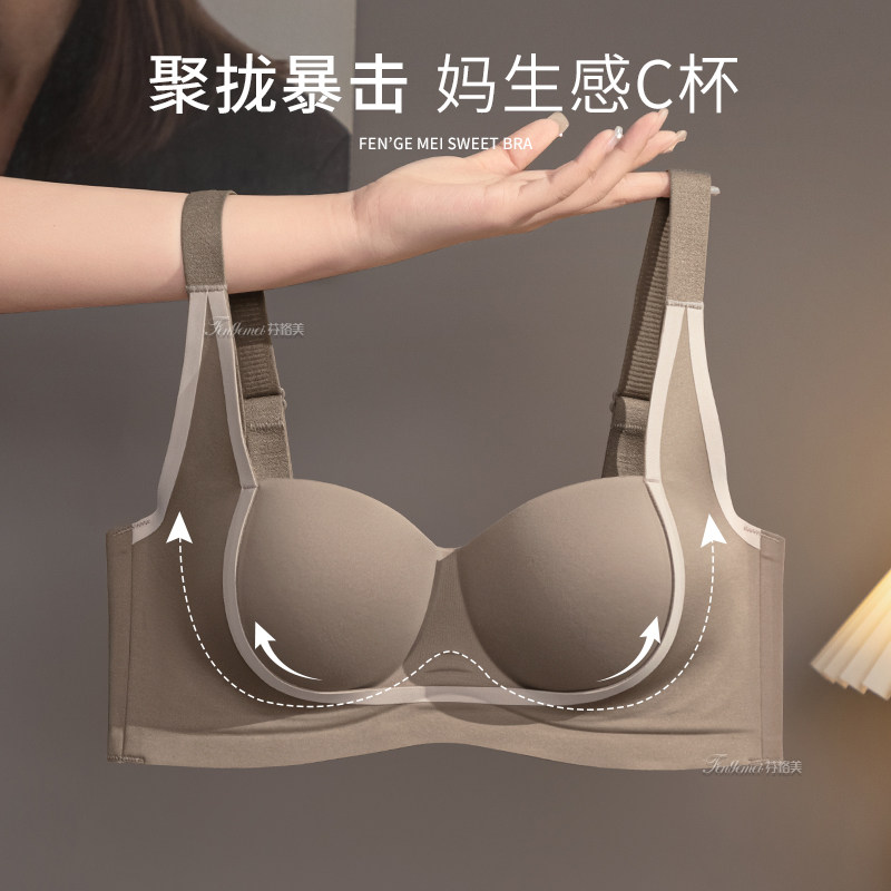 提拉内衣女c聚拢小胸显大无钢圈收副乳上托防下垂秋冬季文胸罩套