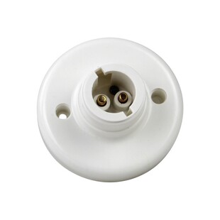B22卡口灯座灯头二针平装老式家用led灯泡灯口吸顶灯座插口平底座