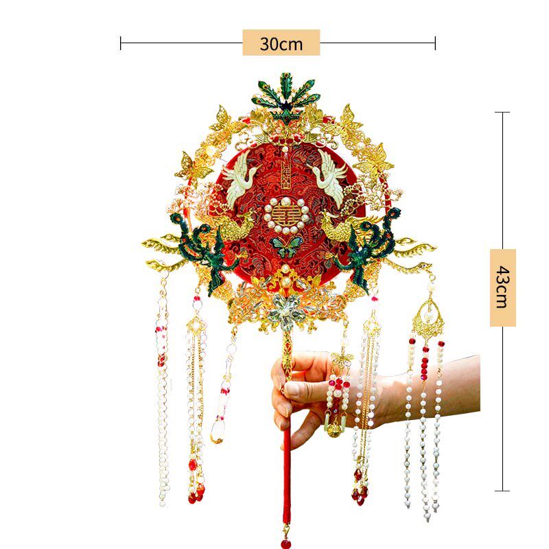 珍扇记《琳琅》团扇新娘结婚喜扇diy材料包秀禾高级成品婚礼中式