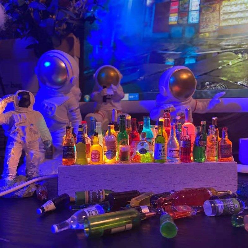 DIY小酒瓶小夜灯 车载摆件床头摆件汽车摆件 装饰灯情侣 生日礼物