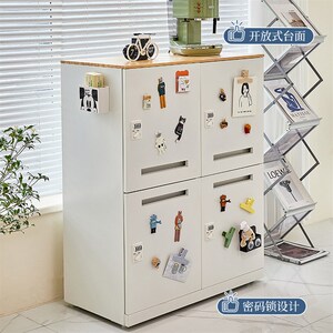 儿童玩具收纳架带锁家用婴儿用品喂养台宝宝储物V置物分类整理箱