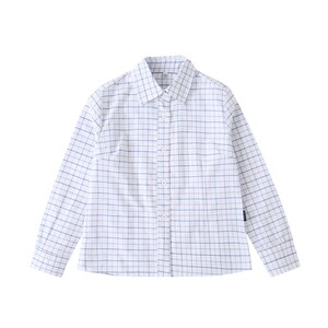 艾顿校服学生夏季长袖格子衬衫校服 英伦风男女童儿童衬衣09C121