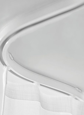 MIFU 米夫 窗帘轨道 静音 2z020流行明装轨道单轨双轨弯轨直轨滑