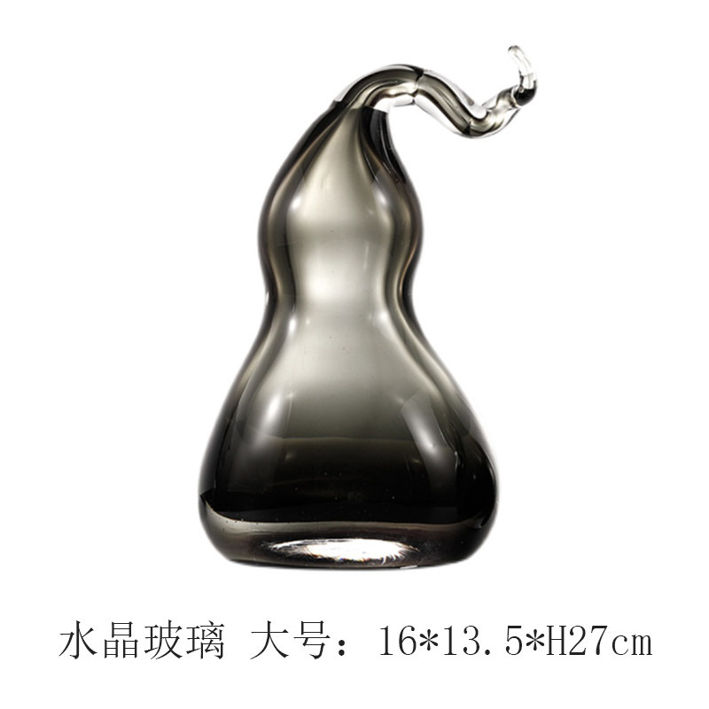 禅意新中式样板房间软装摆件玄关客厅电视酒柜办公室装饰水晶葫芦