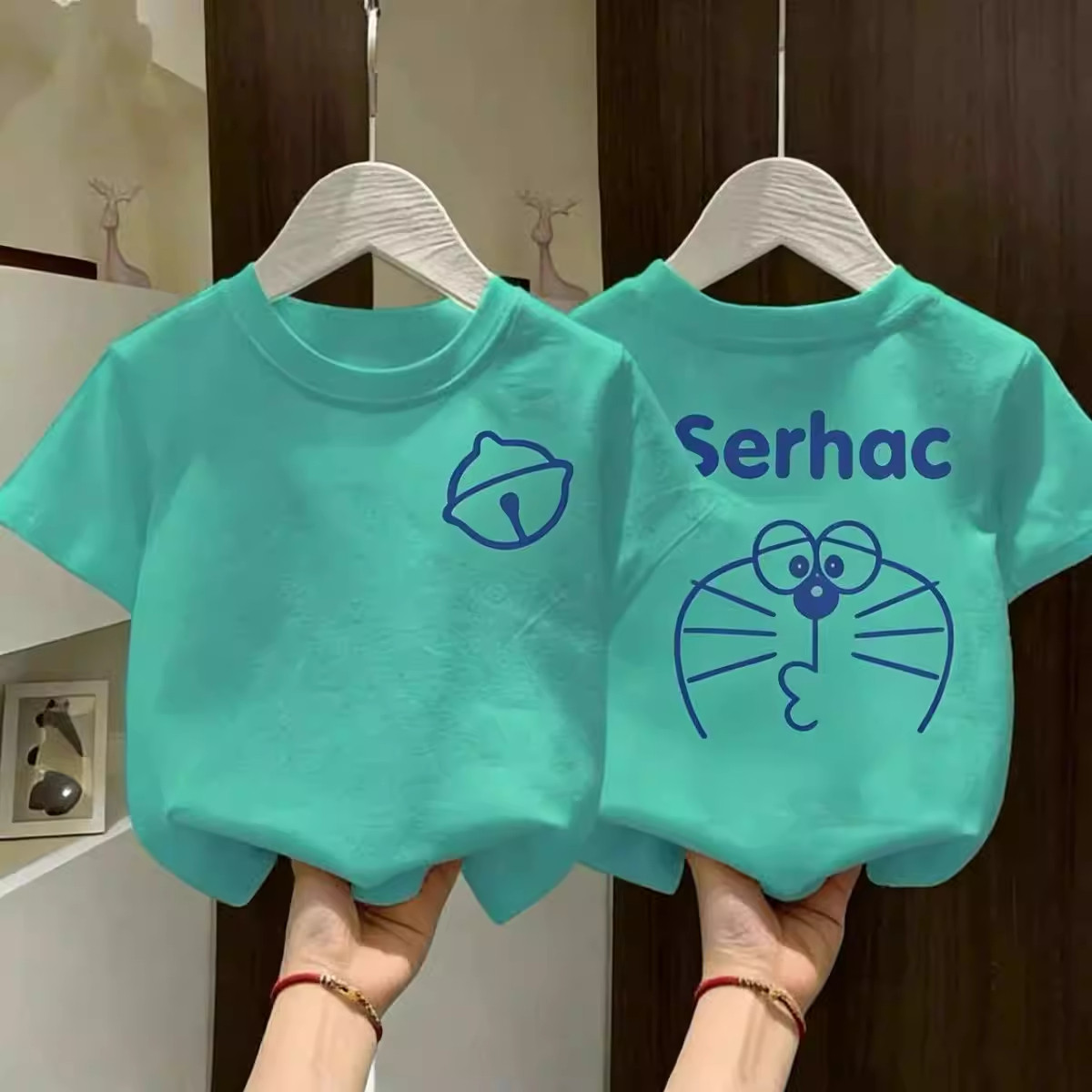 夏季纯棉薄款男女童短袖T恤