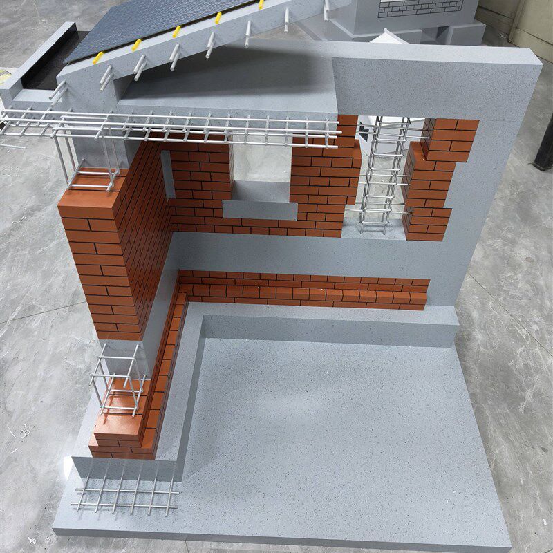 乡村自建房施工工艺条形基础场景建筑模J型沙盘模型场景模型别墅