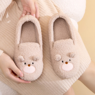 34月份孕妇产妇家居家防滑软底月C子鞋大码秋冬季薄款棉拖鞋女毛
