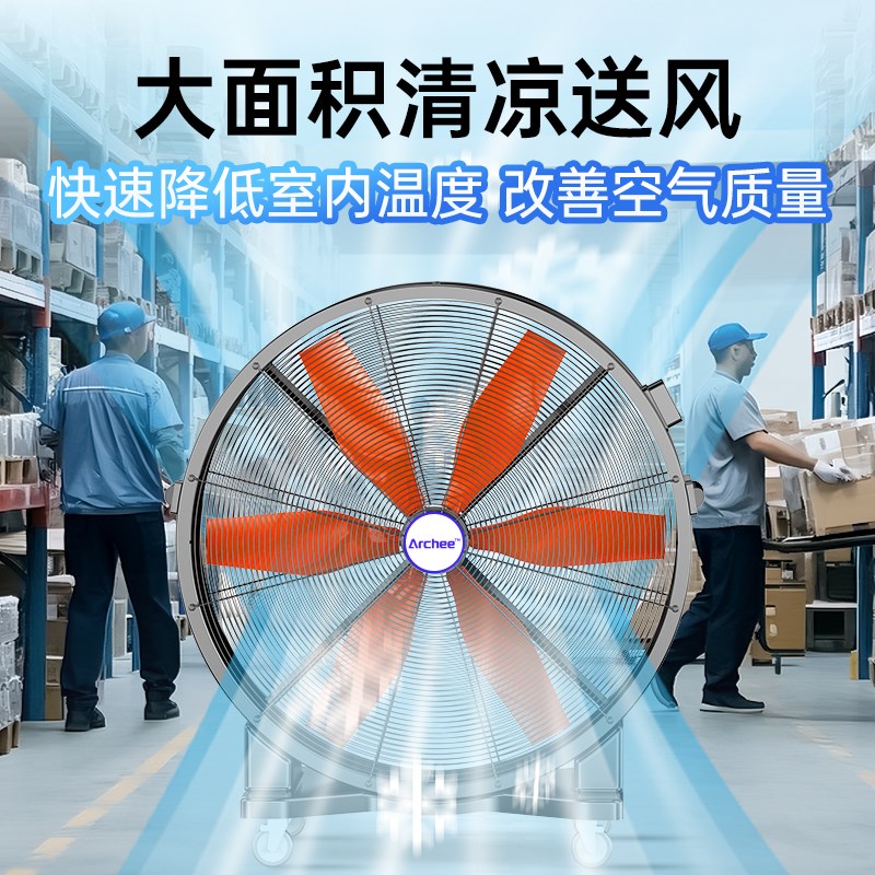工厂商用大功率工业大风扇落地扇仓库车间散热降温移动通风机强力