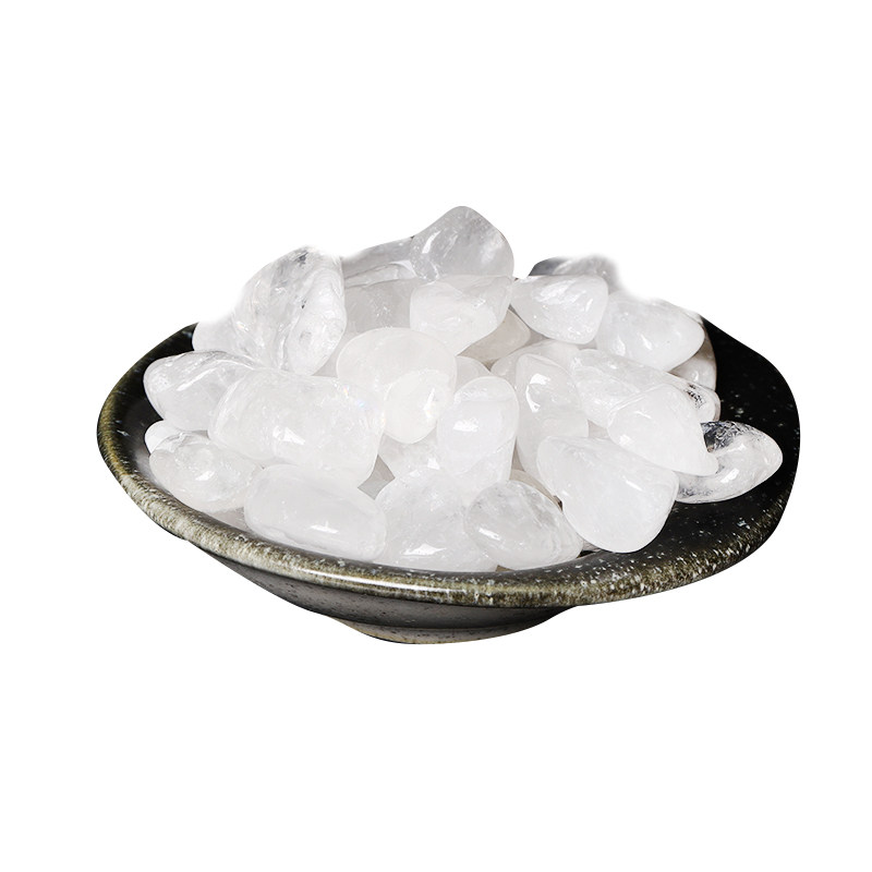 七彩宝石粉黄紫白色天然水晶碎石大小红蓝黑新房装修洒净鱼缸底石