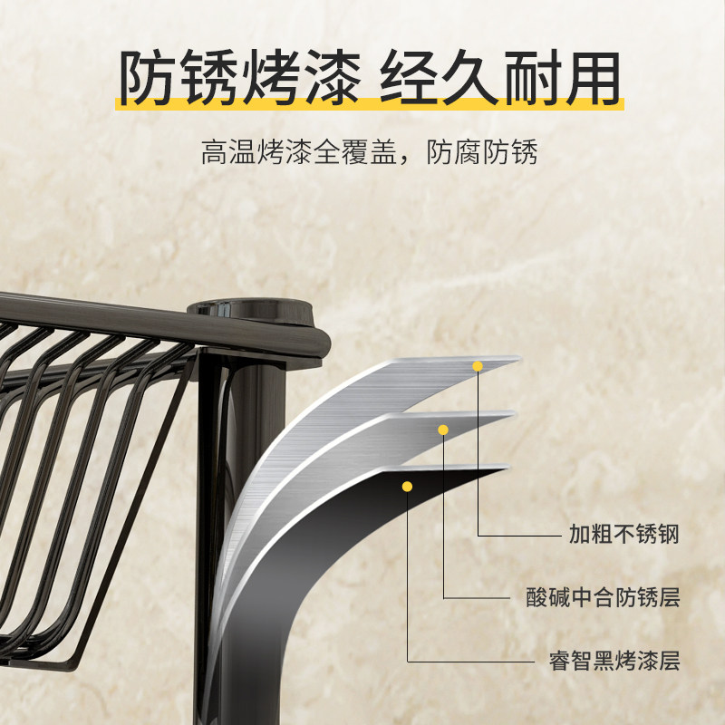 不锈钢厨房菜架子置物架落地多层家用水果蔬菜蓝收纳筐可移动带轮