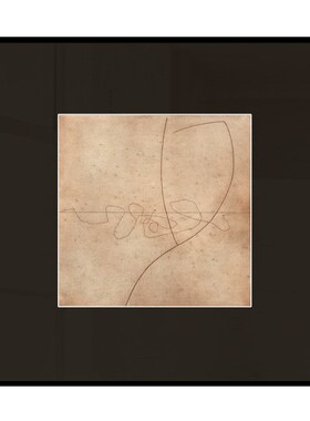 奶油中古风抽象简约艺术小众挂画黑色系侘寂风高级感民宿装饰画