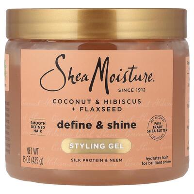 SheaMoisture,造型胶，定型亮泽，椰子、木槿、亚麻籽，15 盎司（