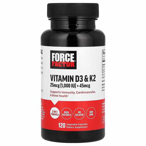 Force Factor维生素D3和K2维生素 D3 与 K2傍晚宁静轻松常伴时刻
