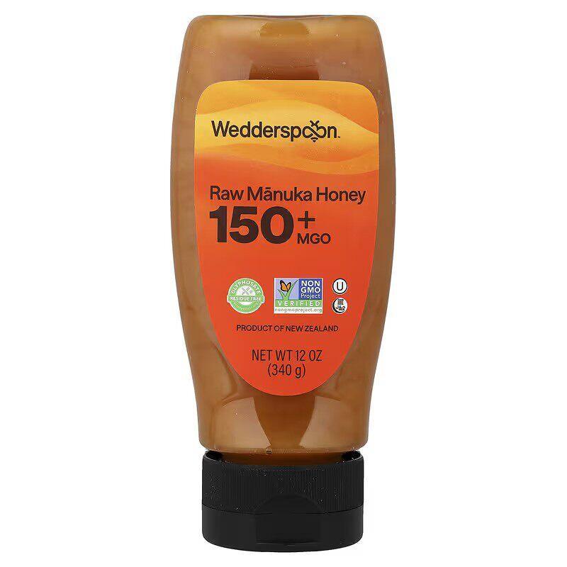 Wedderspoon单花麦卢卡新西兰蜂蜜浓郁温和润喉早餐面包搭配