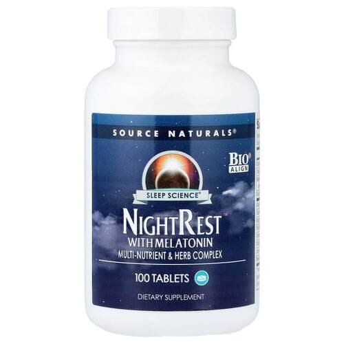 Source Naturals安睡褪黑素草本复合片大脑神经优护健康好眠