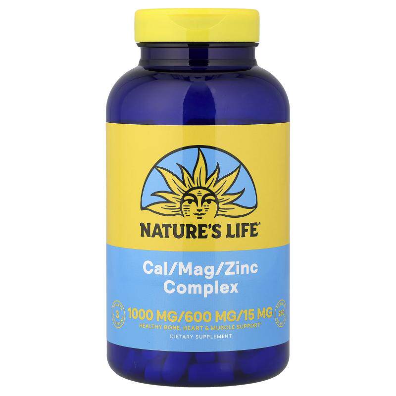 Nature's Life微量矿物质钙镁锌补充剂成人儿童青少年维生素D